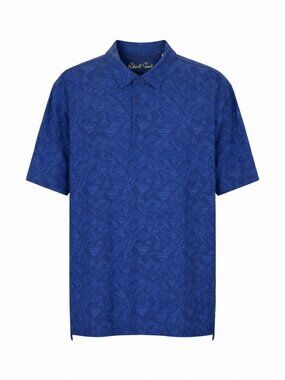 Robert Graham Polo Shirt Men's XL Blue Geometric Pattern Classic Fit